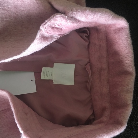 H&M Shirt jacket Shacket wool blend pink XS - Picture 4 of 4